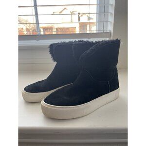 UGG Womens Lynus Pull On‎ Bootie Black Suede Size 6.5
